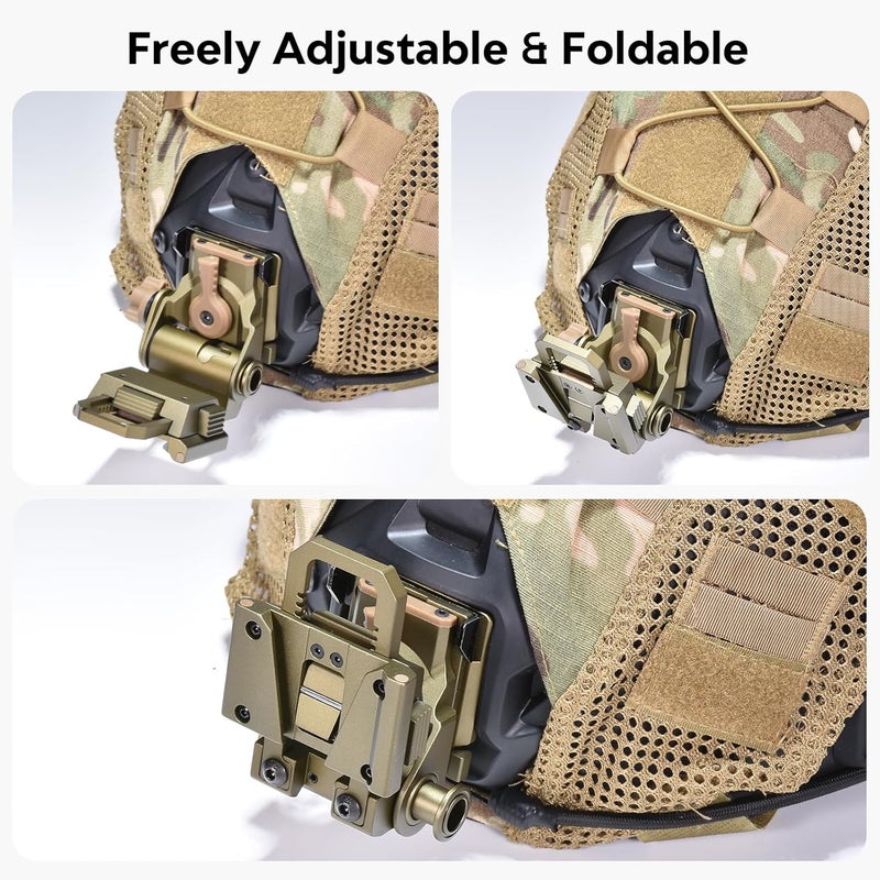 HTPREC NVG Mount for PVS14/15/18 G24 Night Vision Goggles Adjustable L4 G24 Metal NVG Helmet Mount PVS 31 CNC Dovetail NVG Mount - Image 4